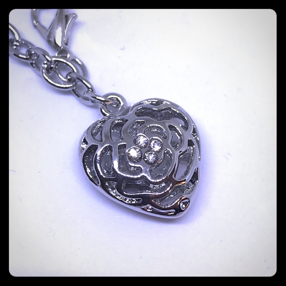 Silver Crystal Heart Bracelet [JW-7]